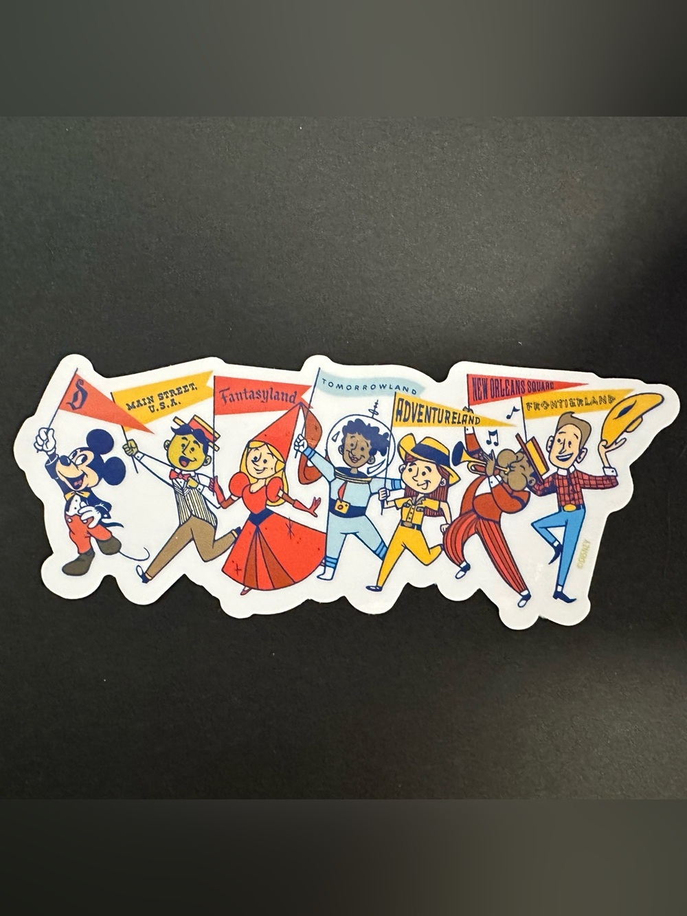 Disneyland 70th Vintage Lands Vinyl Sticker